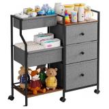 MODANAIS BABY DIAPER CADDY ORGANIZER CART - 3 TIER