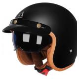 TRIANGLE 3/4 MOTORCYCLE HELMET,RETRO OPEN FACE ADU