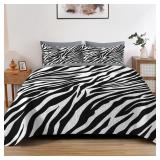 PAMNEST QUILT SET FULL/QUEEN SIZE, ZEBRA STRIPE AN