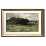 ARPEOTCY VINTAGE GOLD FRAMED LARGE WALL ART, SWALE