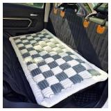 BACKSEAT PET BED MAT, TRUCK PLAID DOG BED FOR CAR