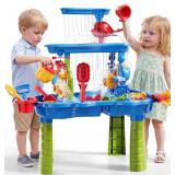 3-TIER SAND AND WATER TABLE FOR KIDS, SUMMER OUTDO