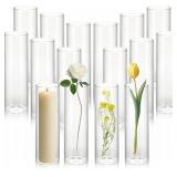 TIGVIO 16 PACK 5.9' TALL X 1.8' DIAMETER CLEAR GLA