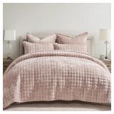 RECYCO LUXURY VELVET QUILT SET FULL QUEEN SIZE BED