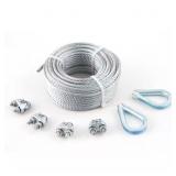1/8 IN. X 50 FT. GALVANIZED AIRCRAFT CABLE KIT WIT