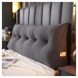 39 IN. L X 20 IN. W X 8 IN. H GREY PLUSH READING P
