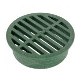 4 IN. PLASTIC ROUND DRAINAGE GRATE IN GREEN