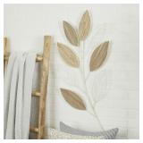 GRAYSON LANE 21-IN W X 36-IN H METAL LEAF NATURE W