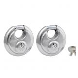 OUTDOOR SHROUDED PADLOCK WITH KEY, 2 PACK