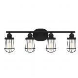 SOUTHBOURNE 28 IN. 4-LIGHT MATTE BLACK VANITY LIGH