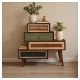$236 VINTAGE MODERN WALNUT 30.25 IN. ACCENT CHEST