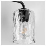 8 IN. 3-PACK CLEAR TEXTURED WAVE GLASS CYLINDRICAL