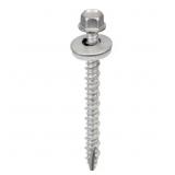 #9 X 2 INCH GALVANIZED HEX METAL TO WOOD SCREWS (B