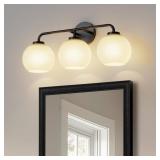 5.5 IN. WHITE FROSTED GLASS GLOBE SHADE WITH 1 IN.