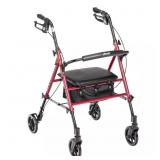 ADJUSTABLE HEIGHT ROLLATOR ROLLING WALKER WITH 6 I