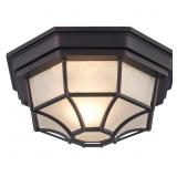 BENKERT 11 IN. 1-LIGHT RUST OUTDOOR FLUSH MOUNT CE
