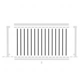 6 FT. MATTE BLACK ALUMINUM DECK RAILING PICKET AND