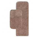 GARLAND RUG TRADITIONAL TAUPE BEIGE 2 PIECE NYLON