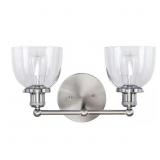 EVELYN 16.25 IN. 2-LIGHT BRUSHED NICKEL MODERN IND