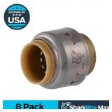 1 LOT (4) MAX 1/2 IN. PUSH-TO-CONNECT BRASS END ST