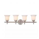 OLGELTHORPE 4-LIGHT BRUSHED NICKEL BATHROOM VANITY
