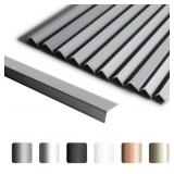 2-MATTE GRAY 12 IN. X 0.18 IN. ALUMINUM PEEL AND S