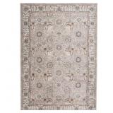REYNELL GRAY DOORMAT 3 FT. X 5 FT. FLORAL AREA RUG