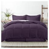 PERFORMANCE 8-PIECE PURPLE QUEEN COMFORTER SET