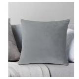 VENETIAN VELVET DECORATIVE PILLOW 18X18 GREY