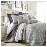 $126 ROME 3-PIECE BEIGE, BLUE, WHITE PAISLEY/MEDAL