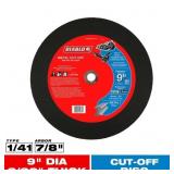 1 LOT (4) 9 IN. METAL CUTTING BONDED DISC