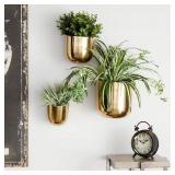 9IN. SMALL GOLD METAL INDOOR OUTDOOR FLOATING WALL