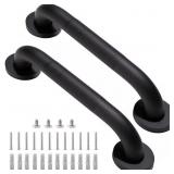 12 IN. SHOWER GRAB BAR IN BLACK, 304 STAINLESS STE