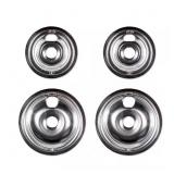 CHROME DRIP BOWL FOR GE ELECTRIC RANGES (4-PACK)