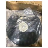 1 LOT OF (5) ROUND 6-7/8 IN BLACK CAST IRON FLOOR