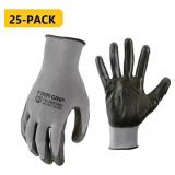 LARGE NITRILE COATED WORK GLOVES WITH REUSABLE BUC