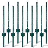1 IN. W X 36 IN. H GREEN STEEL GARDEN FENCE POST W