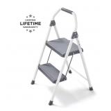 2-STEP COMPACT STEEL STEP STOOL, 225 LBS. LOAD CAP