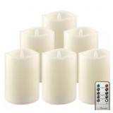IVORY 3X4 REAL WAX LED CANDLE SET (6 PK)