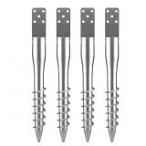 NO DIG GROUND ANCHOR, 4 PACK 3.94 IN. X 2.76 IN. X
