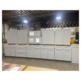 $12500 12 PC. PACIFIC GREY KITCHEN CABINET SET