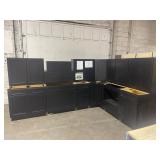 $16100 14 PC. MIDNIGHT BLACK SHAKER KITCHEN CABINE