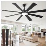 ZMISHIBO 65 INCH CEILING FANS WITH LIGHTS AND REMO