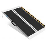 $130 4FT PORTABLE WHEELCHAIR RAMP, NON-SLIP ALUMIN