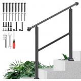3-STEP OUTDOOR STAIR HANDRAIL KIT, HEAVY DUTY ALUM