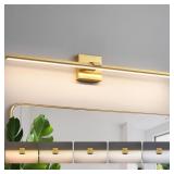 GOLD MODERN BATHROOM VANITY LIGHT 32 INCH 24W DIMM