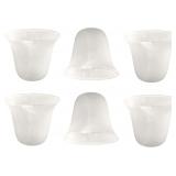 GILUTA 6 PACK BELL SHAPED GLASS SHADE ALABASTER LI