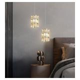 $129 2-LIGHTS MODERN CRYSTAL PENDANT LIGHTS FOR KI