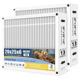 20X25X6 FURNACE FILTER MERV 13 AIR REPLACEMENT FIL