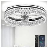 CEILING FAN WITH LIGHTS,20" FLUSH MOUNT CEILING FA